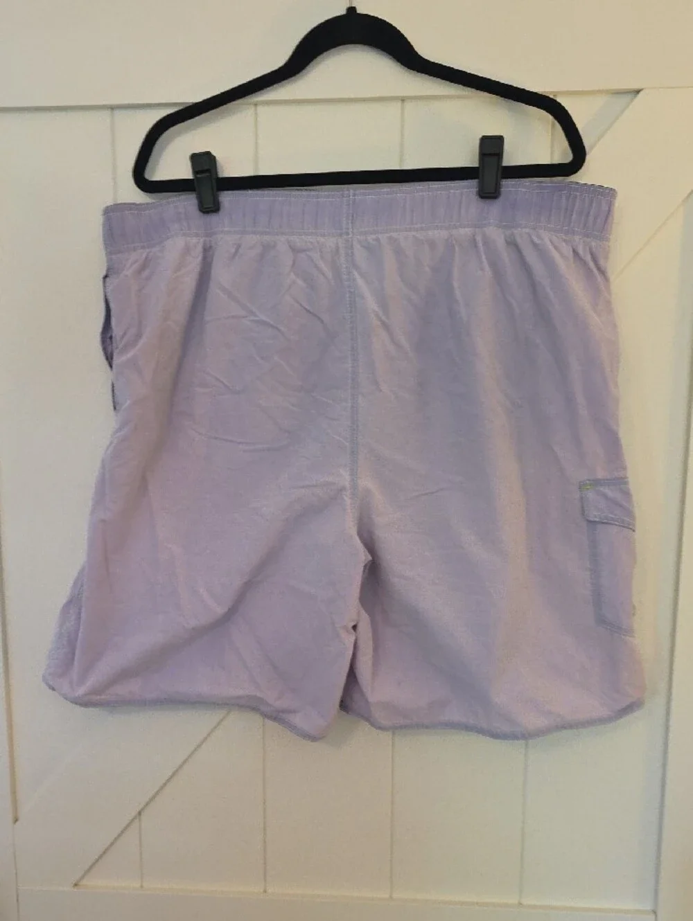 Men's Light Lavender Swim Trunks with Drawstring Waist